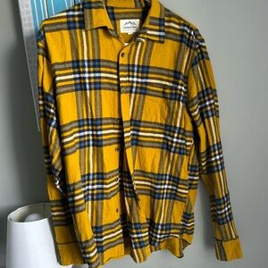 Mustard and blue flannel